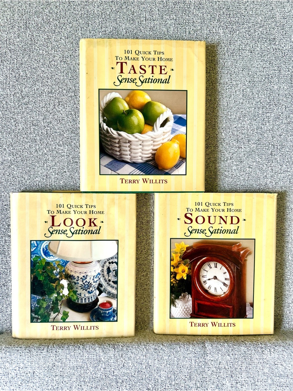 Vintage 90s Terry Willits Home SenseSational Mini Book Bundle Set of 3 Decor
